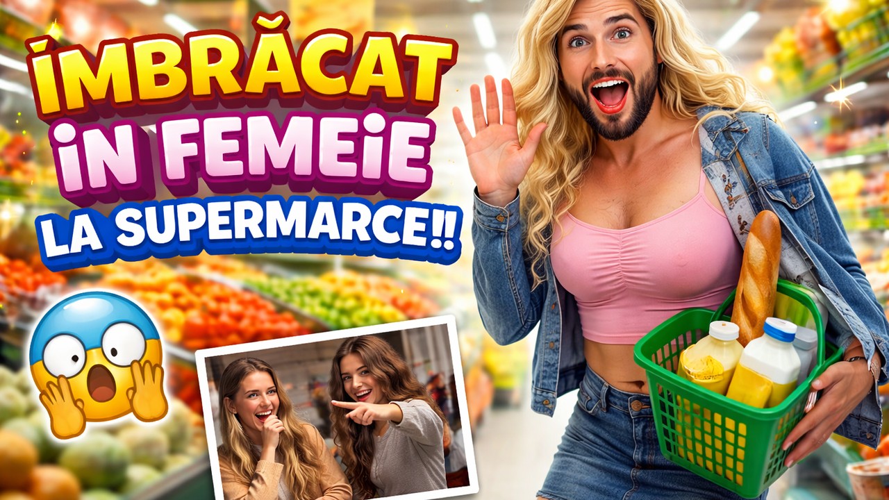 Imbracat in femeie la supermarchet !
